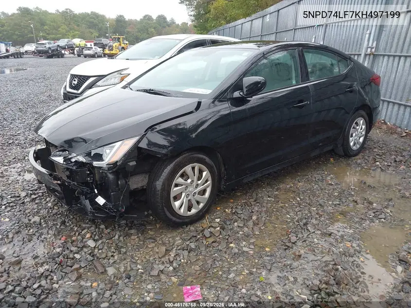 2019 HYUNDAI ELANTRA VIN 5NPD74LF7KH497199 — фото 2