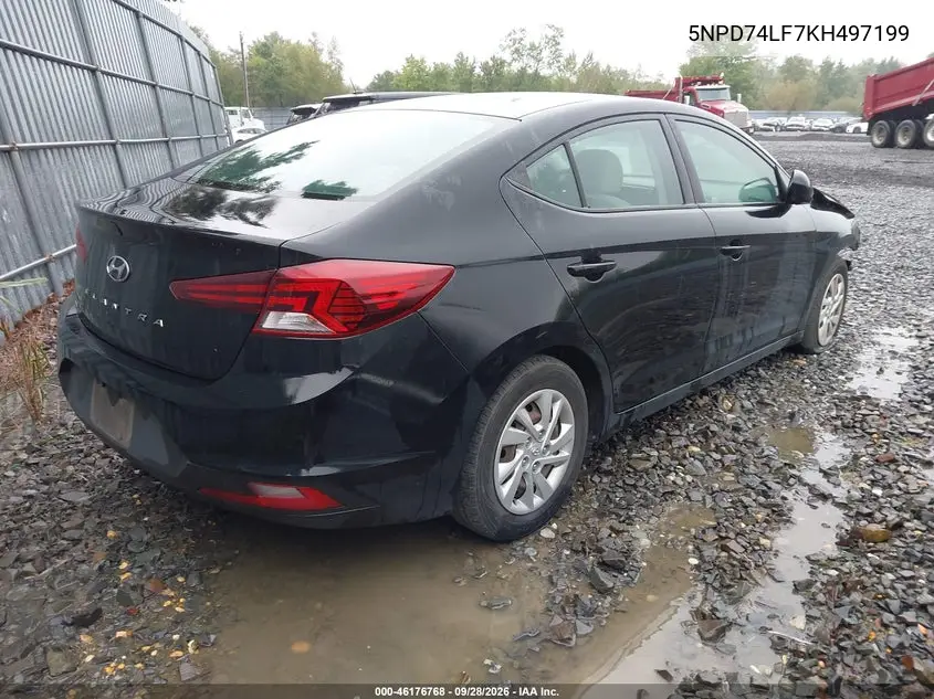 2019 HYUNDAI ELANTRA VIN 5NPD74LF7KH497199 — фото 4