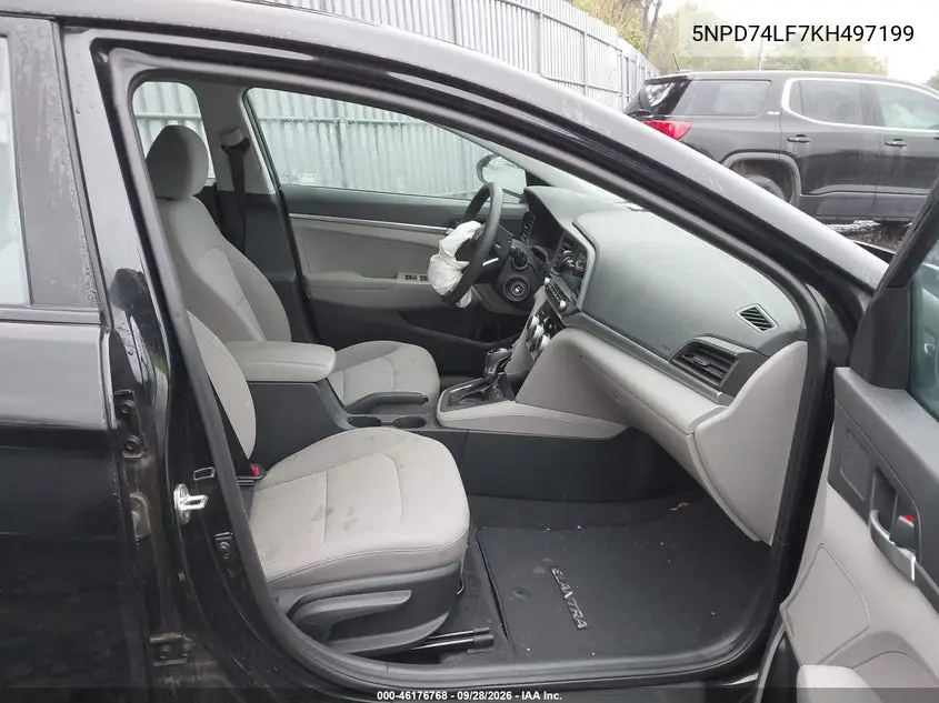 2019 HYUNDAI ELANTRA VIN 5NPD74LF7KH497199 — фото 5