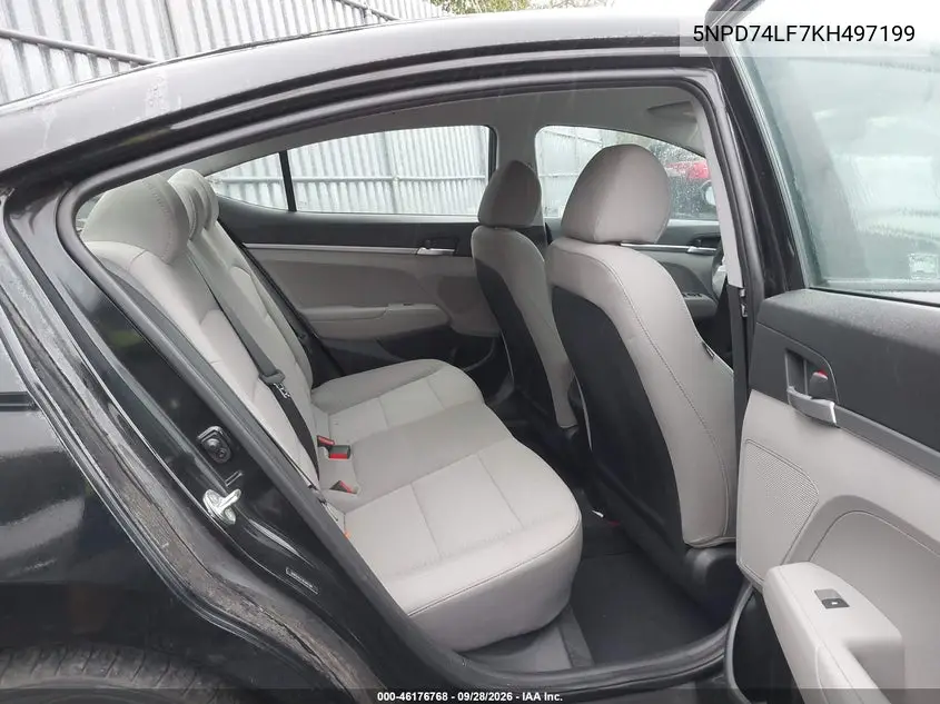 2019 HYUNDAI ELANTRA VIN 5NPD74LF7KH497199 — фото 8