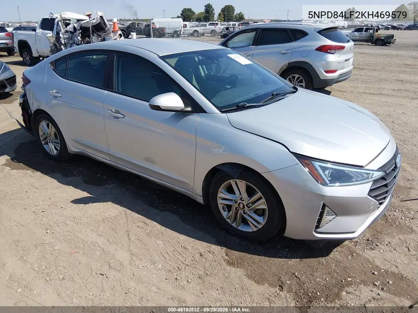 HYUNDAI ELANTRA 2019, VIN 5NPD84LF2KH469579
