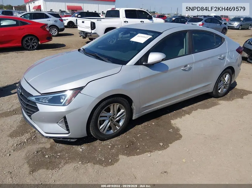 2019 HYUNDAI ELANTRA VIN 5NPD84LF2KH469579 — фото 2