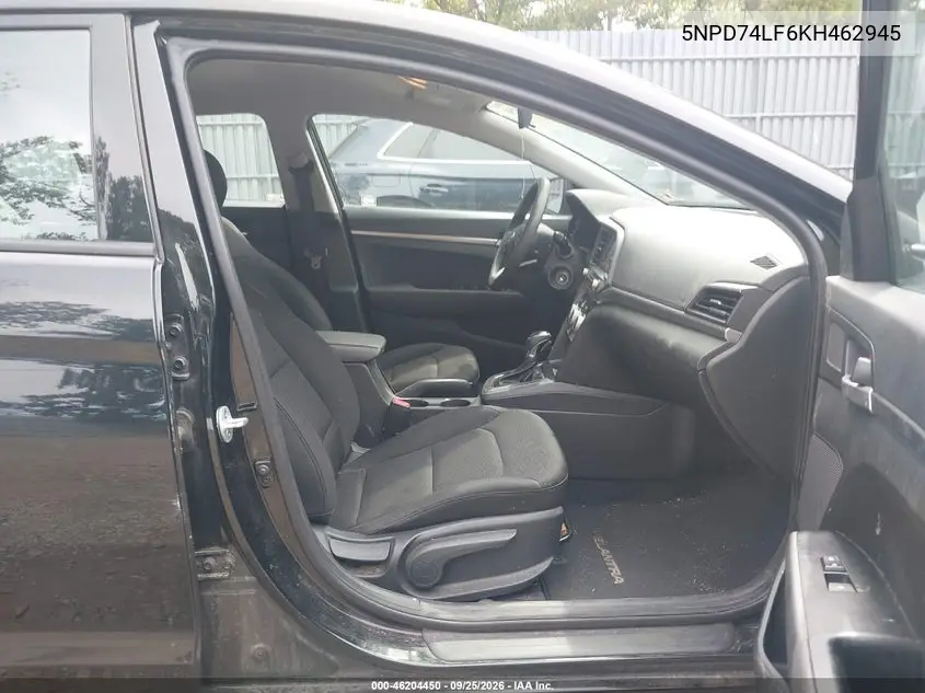 2019 HYUNDAI ELANTRA VIN 5NPD74LF6KH462945 — фото 5