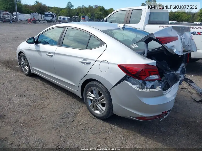 2019 HYUNDAI ELANTRA VIN KMHD84LF6KU877536 — фото 3