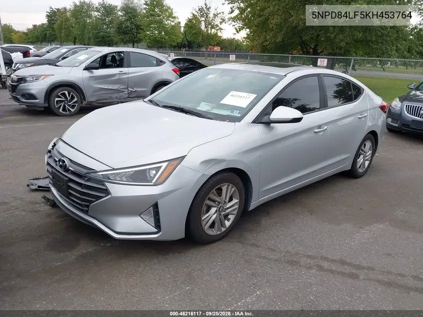 2019 HYUNDAI ELANTRA VIN 5NPD84LF5KH453764 — фото 2