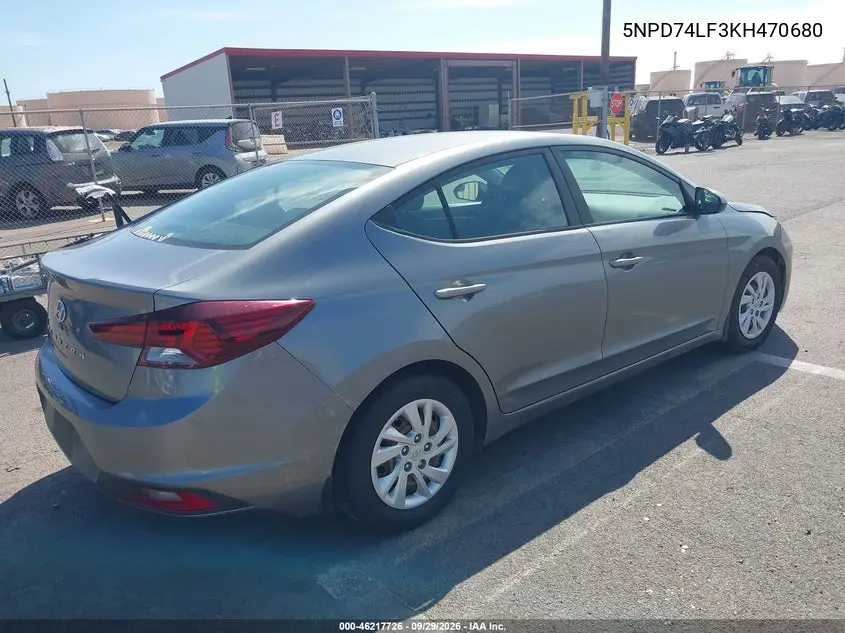 2019 HYUNDAI ELANTRA VIN 5NPD74LF3KH470680 — фото 4