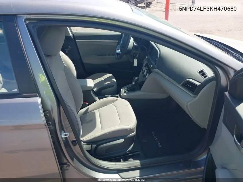2019 HYUNDAI ELANTRA VIN 5NPD74LF3KH470680 — фото 5
