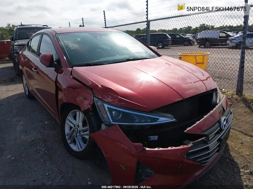 HYUNDAI ELANTRA 2019, VIN 5NPD84LF5KH467678