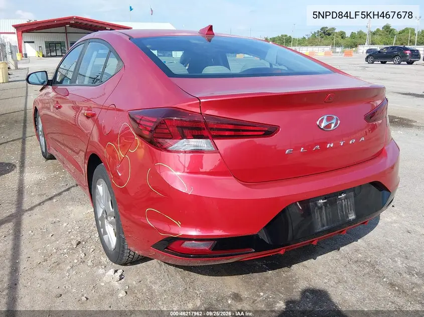 2019 HYUNDAI ELANTRA VIN 5NPD84LF5KH467678 — фото 3