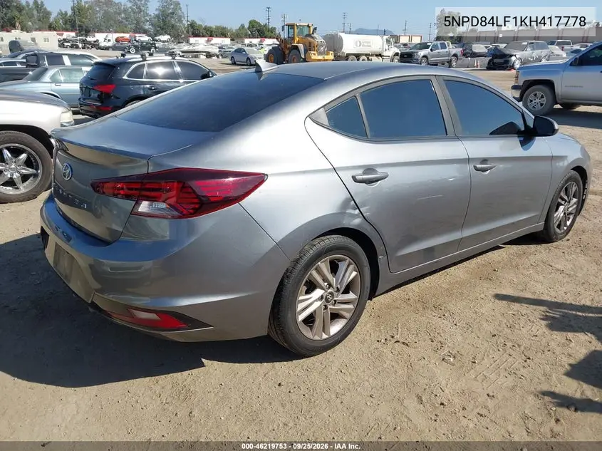 2019 HYUNDAI ELANTRA VIN 5NPD84LF1KH417778 — фото 4