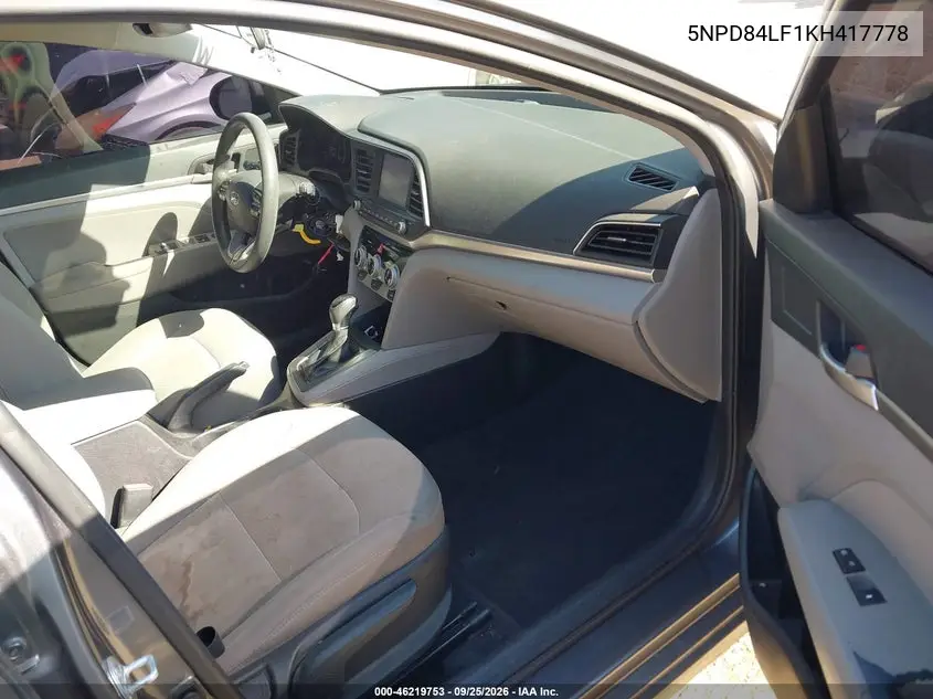 2019 HYUNDAI ELANTRA VIN 5NPD84LF1KH417778 — фото 5