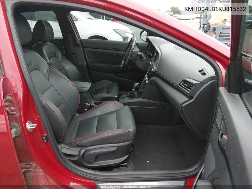 2019 HYUNDAI ELANTRA VIN KMHD04LB1KU815532 — фото 5