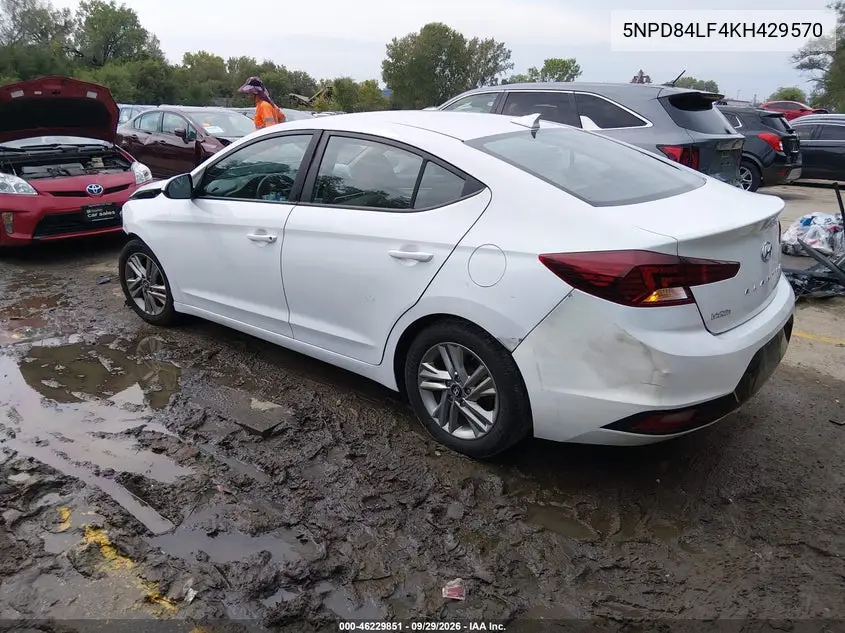 2019 HYUNDAI ELANTRA VIN 5NPD84LF4KH429570 — фото 3