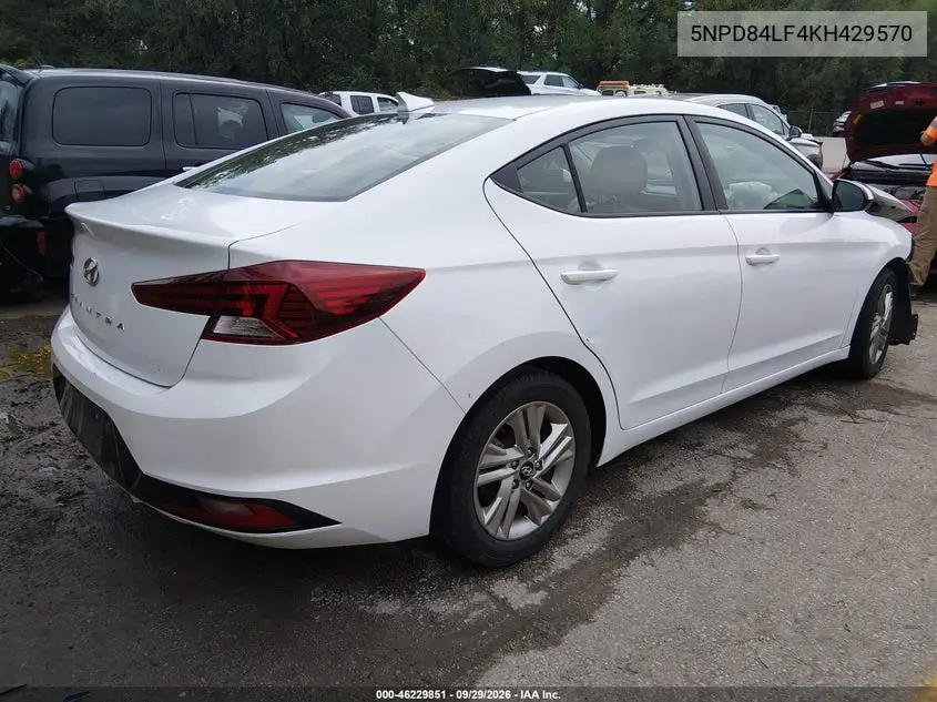 2019 HYUNDAI ELANTRA VIN 5NPD84LF4KH429570 — фото 4