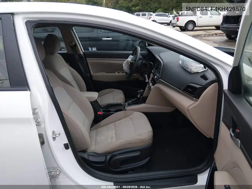 2019 HYUNDAI ELANTRA VIN 5NPD84LF4KH429570 — фото 5
