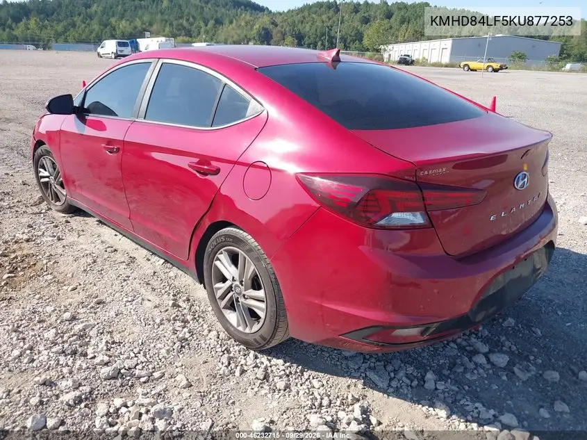 2019 HYUNDAI ELANTRA VIN KMHD84LF5KU877253 — фото 3