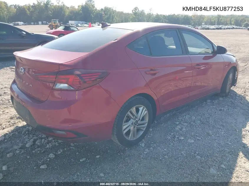 2019 HYUNDAI ELANTRA VIN KMHD84LF5KU877253 — фото 4