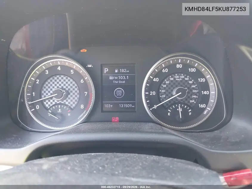 2019 HYUNDAI ELANTRA VIN KMHD84LF5KU877253 — фото 7