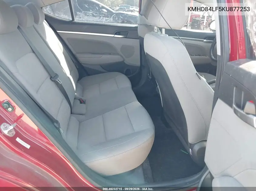2019 HYUNDAI ELANTRA VIN KMHD84LF5KU877253 — фото 8