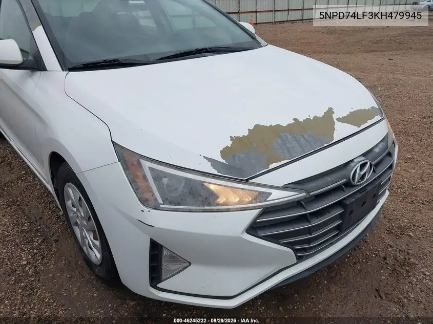 2019 HYUNDAI ELANTRA VIN 5NPD74LF3KH479945 — фото 6