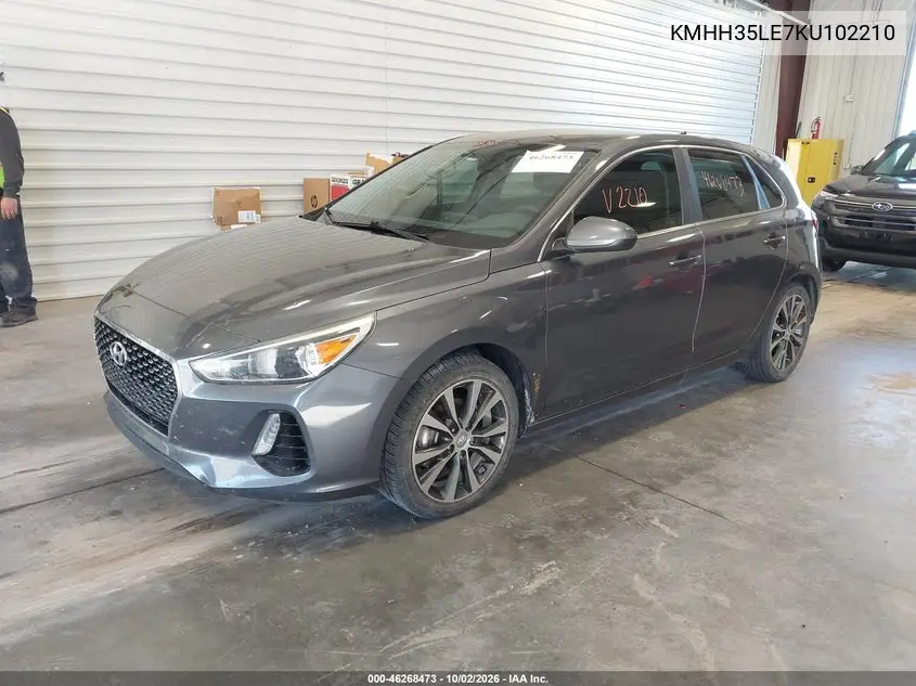 2019 HYUNDAI ELANTRA VIN KMHH35LE7KU102210 — фото 2