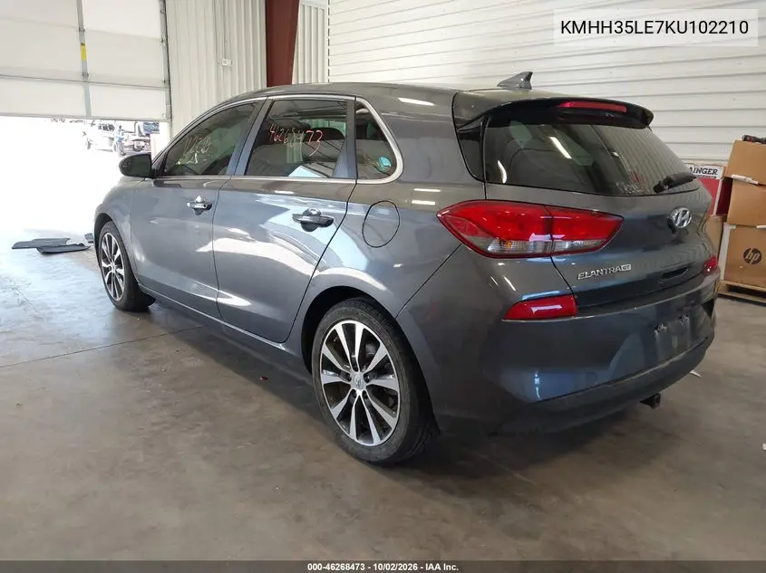2019 HYUNDAI ELANTRA VIN KMHH35LE7KU102210 — фото 3