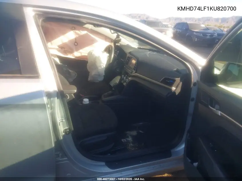 2019 HYUNDAI ELANTRA VIN KMHD74LF1KU820700 — фото 5