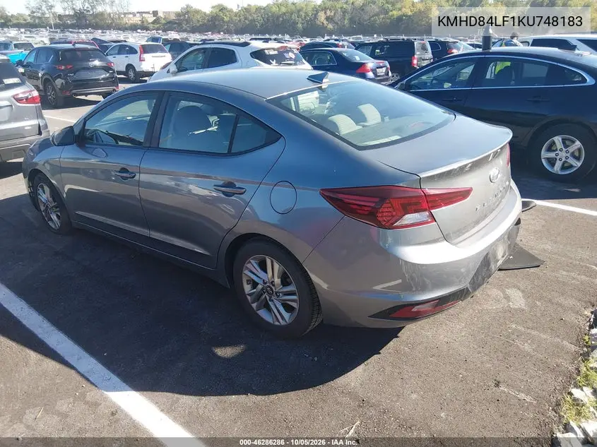 2019 HYUNDAI ELANTRA VIN KMHD84LF1KU748183 — фото 3