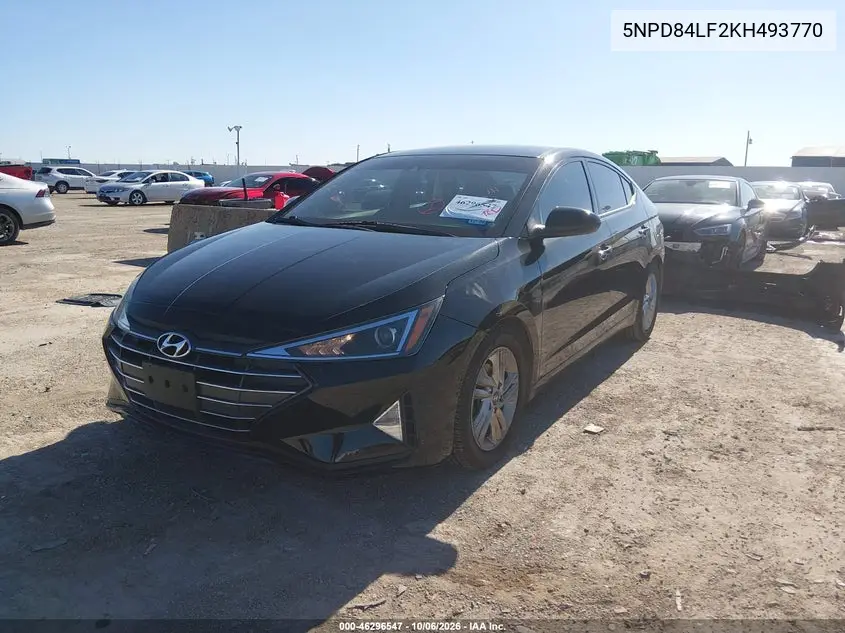 2019 HYUNDAI ELANTRA VIN 5NPD84LF2KH493770 — фото 2