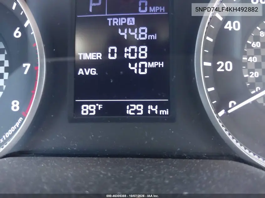2019 HYUNDAI ELANTRA VIN 5NPD74LF4KH492882 — фото 15