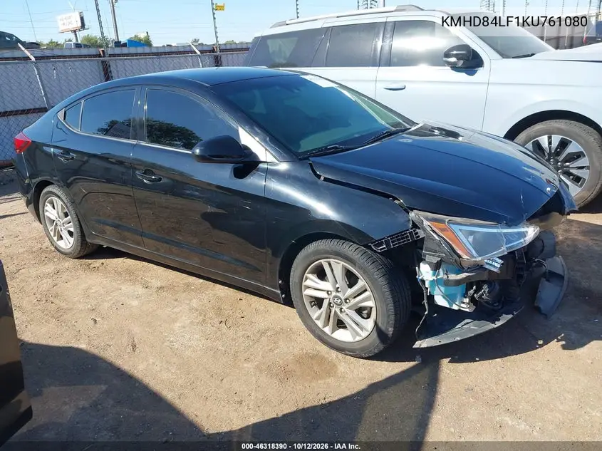 HYUNDAI ELANTRA 2019, VIN KMHD84LF1KU761080