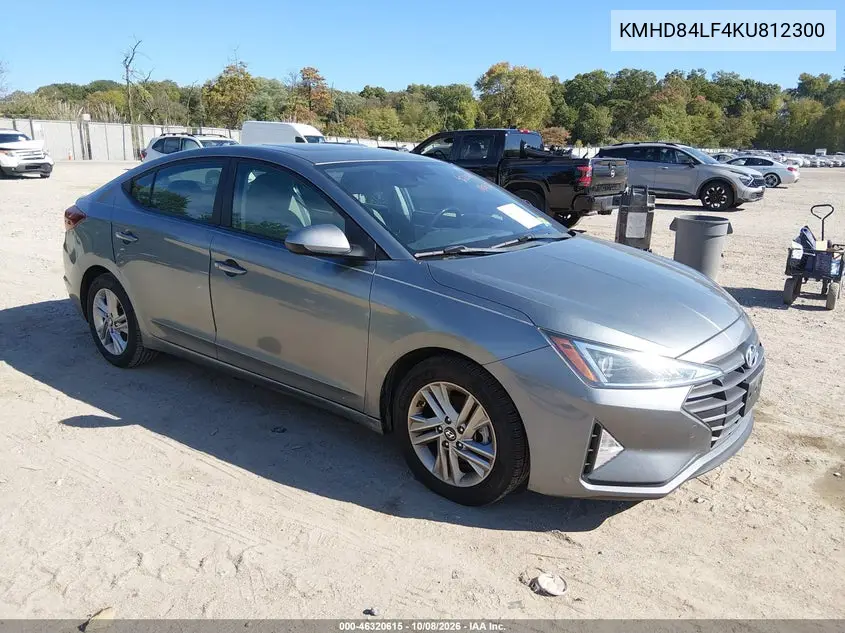 HYUNDAI ELANTRA 2019, VIN KMHD84LF4KU812300