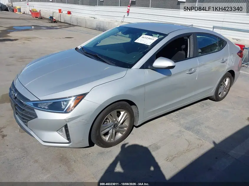 2019 HYUNDAI ELANTRA VIN 5NPD84LF1KH423340 — фото 2