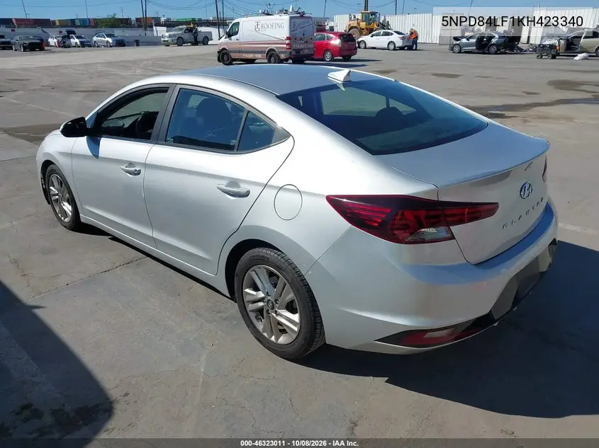 2019 HYUNDAI ELANTRA VIN 5NPD84LF1KH423340 — фото 3