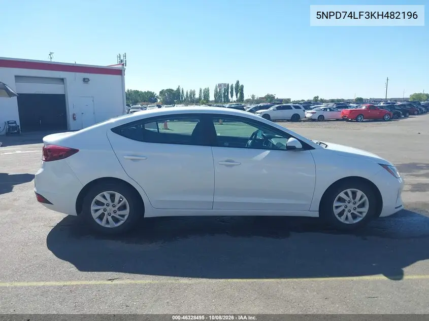 2019 HYUNDAI ELANTRA VIN 5NPD74LF3KH482196 — фото 13