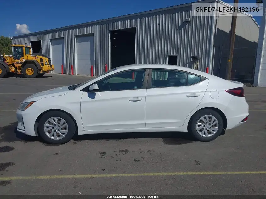 2019 HYUNDAI ELANTRA VIN 5NPD74LF3KH482196 — фото 14