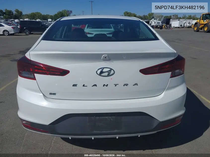 2019 HYUNDAI ELANTRA VIN 5NPD74LF3KH482196 — фото 16