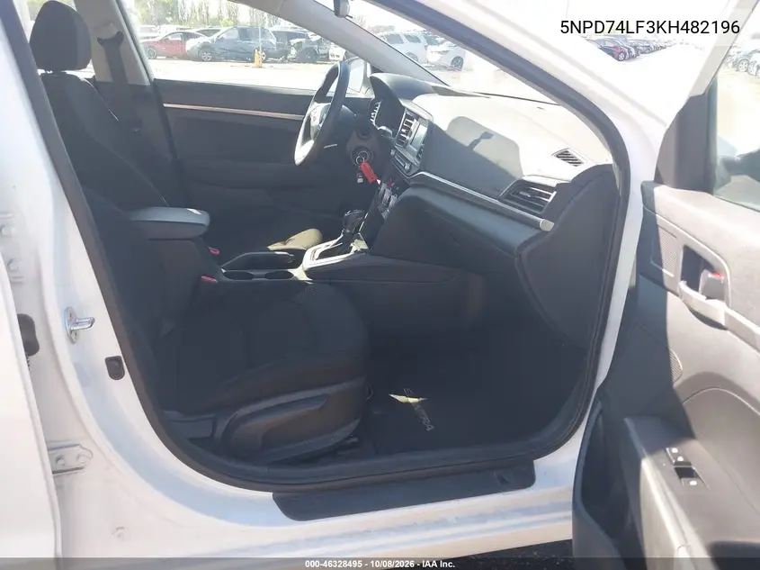 2019 HYUNDAI ELANTRA VIN 5NPD74LF3KH482196 — фото 5
