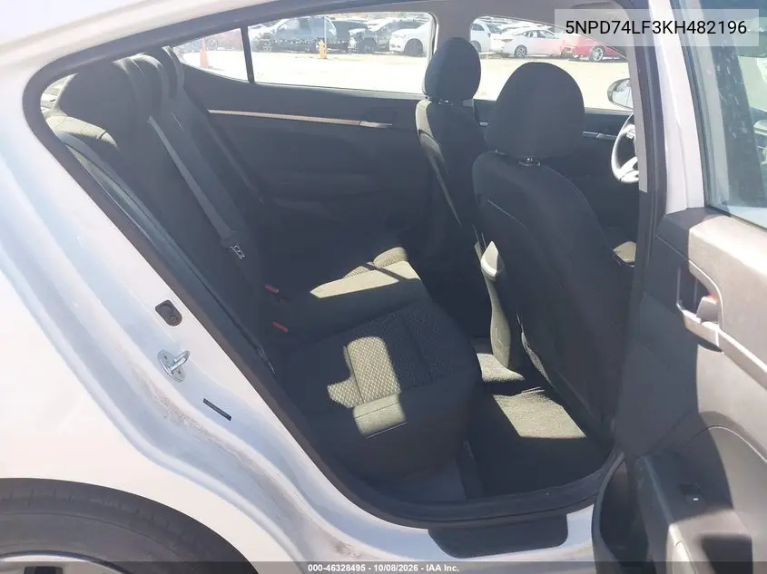 2019 HYUNDAI ELANTRA VIN 5NPD74LF3KH482196 — фото 8