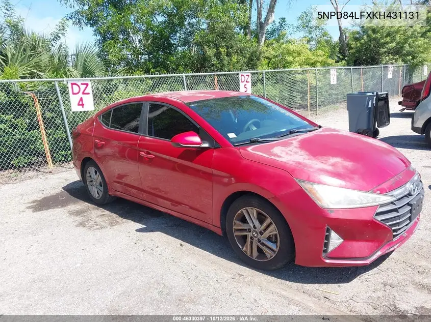 HYUNDAI ELANTRA 2019, VIN 5NPD84LFXKH431131