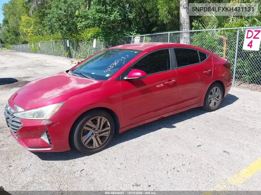 2019 HYUNDAI ELANTRA VIN 5NPD84LFXKH431131 — фото 2