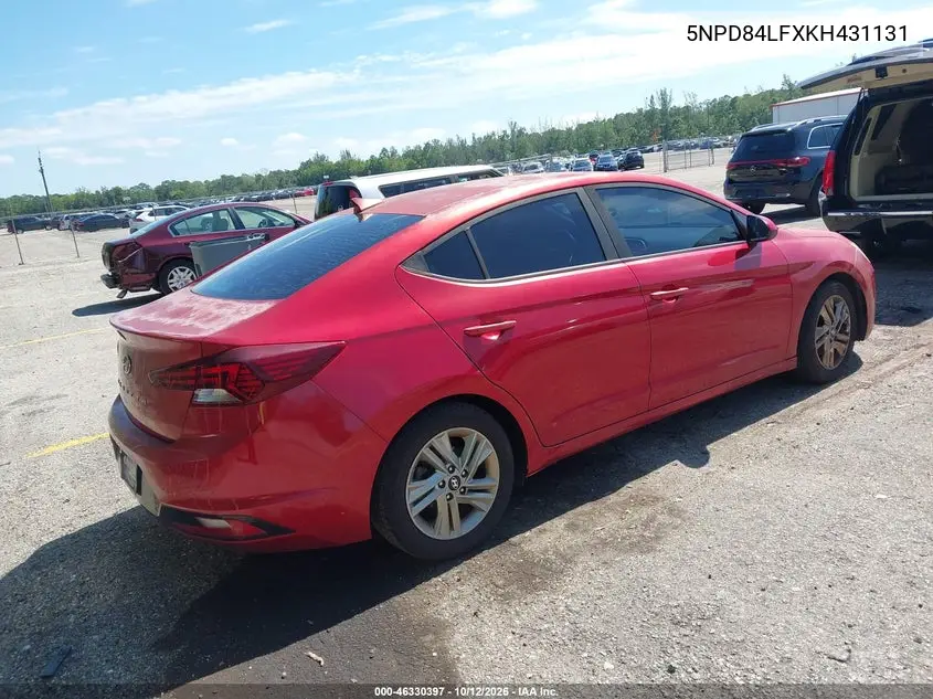 2019 HYUNDAI ELANTRA VIN 5NPD84LFXKH431131 — фото 4