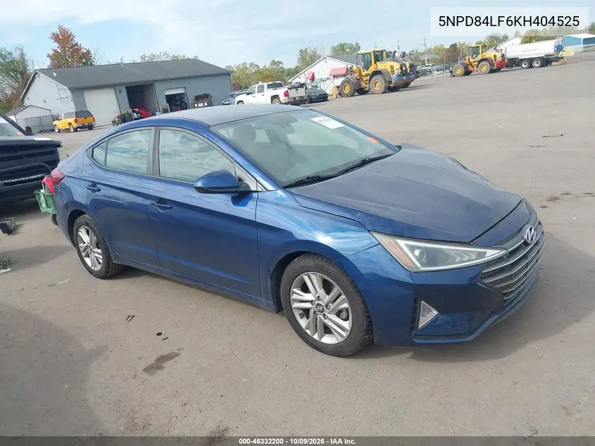 HYUNDAI ELANTRA 2019, VIN 5NPD84LF6KH404525