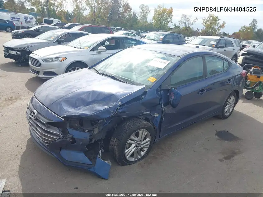 2019 HYUNDAI ELANTRA VIN 5NPD84LF6KH404525 — фото 2