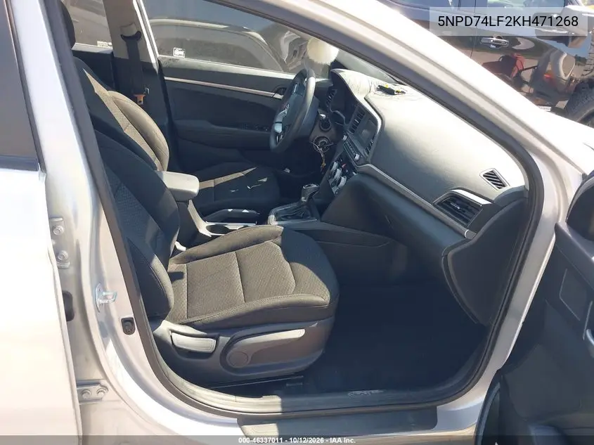 2019 HYUNDAI ELANTRA VIN 5NPD74LF2KH471268 — фото 5