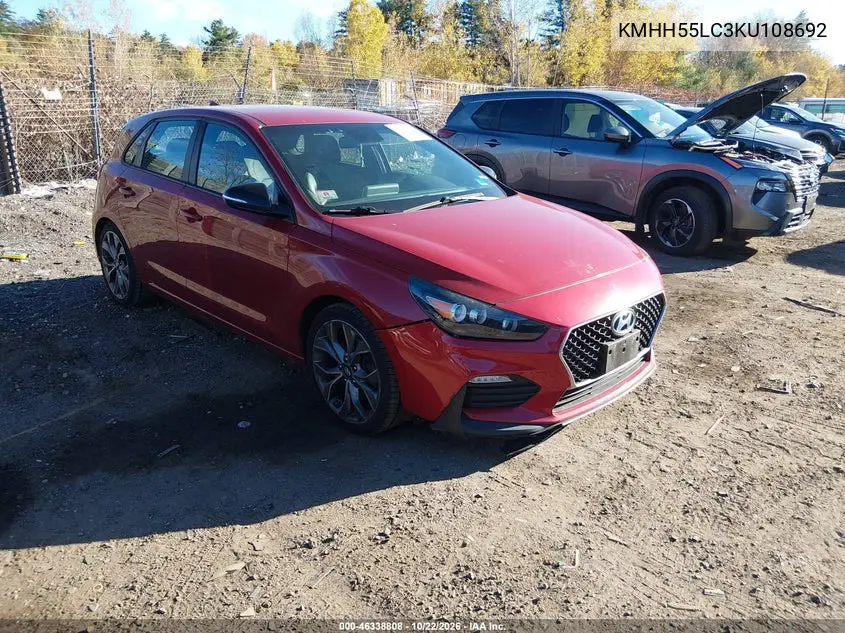 HYUNDAI ELANTRA 2019, VIN KMHH55LC3KU108692