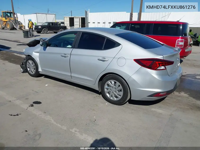 2019 HYUNDAI ELANTRA VIN KMHD74LFXKU861276 — фото 3