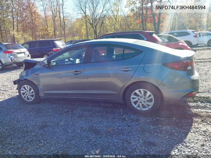 2019 HYUNDAI ELANTRA VIN 5NPD74LF3KH484594 — фото 14