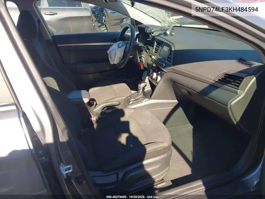 2019 HYUNDAI ELANTRA VIN 5NPD74LF3KH484594 — фото 5