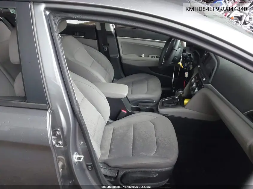 2019 HYUNDAI ELANTRA VIN KMHD84LF9KU844840 — фото 5